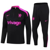 2024-25 CHE Black Half Pull Tracksuit (半拉链)