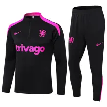 2024-25 CHE Black Half Pull Tracksuit (半拉链)