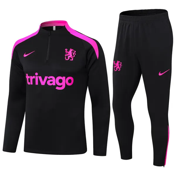2024-25 CHE Black Half Pull Tracksuit (半拉链)