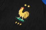 2024-25 France Black Half Pull Tracksuit (半拉链)