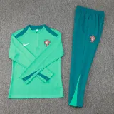 2024-25 Portugal Light green Half Pull Tracksuit (半拉链)