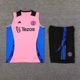 2024-25 Man Utd Pink Tank top and shorts suit