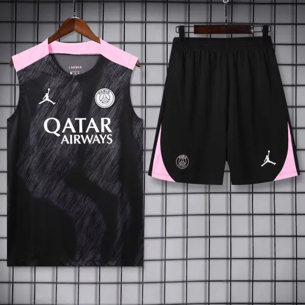 2024-25 PSG Black Tank top and shorts suit