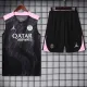 2024-25 PSG Black Tank top and shorts suit