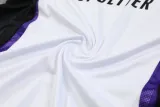 2024-25 RMA White Tank top and shorts suit