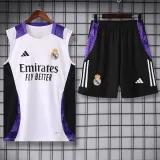 2024-25 RMA White Tank top and shorts suit