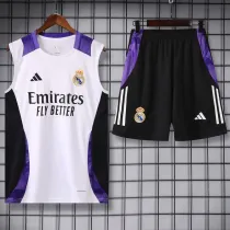 2024-25 RMA White Tank top and shorts suit