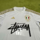 2023 Italy White 125th Anniversary Edition Fans Soccer Jersey (带广告)