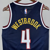 2022-23 Nuggets WESTBROOK #4 Royal Blue Top Quality Hot Pressing NBA Jersey