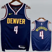 2022-23 Nuggets WESTBROOK #4 Royal Blue Top Quality Hot Pressing NBA Jersey