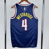 2022-23 Nuggets WESTBROOK #4 Royal Blue Top Quality Hot Pressing NBA Jersey