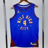2022-23 Nuggets WESTBROOK #4 Blue Top Quality Hot Pressing NBA Jersey (Trapeze Edition) 飞人版