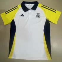 2024-25 RMA White Polo Short Sleeve (黑领)