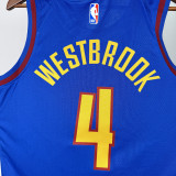 2022-23 Nuggets WESTBROOK #4 Blue Top Quality Hot Pressing NBA Jersey (Trapeze Edition) 飞人版