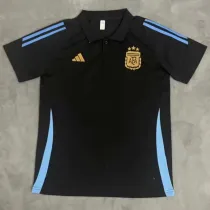 2024-25 Argentina Black Polo Short Sleeve *金队标