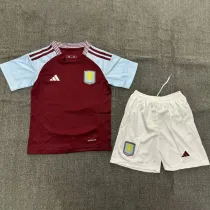 2024-25 Aston Villa Home Kids Soccer Jersey