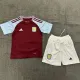2024-25 Aston Villa Home Kids Soccer Jersey