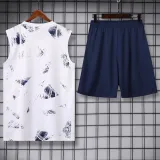 2024-25 PSG White Tank top and shorts suit