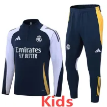 2024-25 RMA Royal blue Kids Half Pull Tracksuit (童装)(半拉链)