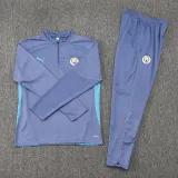 2024-25 Man City Gray Half Pull Tracksuit (半拉链)