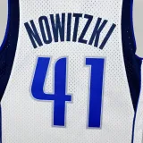 2010-2011 Dallas Mavericks NOWITZKI #41 White Retro Top Quality Hot Pressing NBA Jersey