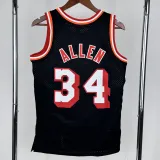2013-2014 HEAT WADE #34 Black Retro Top Quality Hot Pressin g NBA Jersey