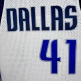 2010-2011 Dallas Mavericks NOWITZKI #41 White Retro Top Quality Hot Pressing NBA Jersey