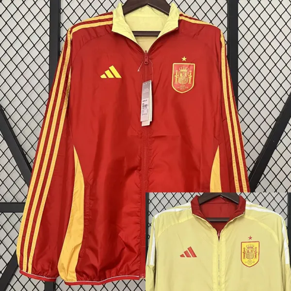 2024-25 Spain Red & Yellow Double Sided Windbreaker (双面风衣)