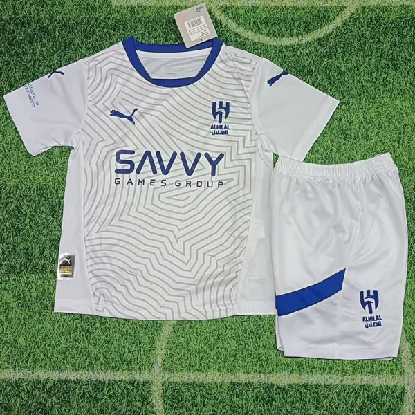 2024-25 Al-Hilal Home Kids Soccer Jersey