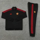 2024-25 Man Utd Black Jacket Tracksuit #01