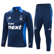 2024-25 Nottingham Forest Royal blue Half Pull Tracksuit (半拉链)