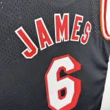 2013-2014 HEAT JAMES #6 Black Retro Top Quality Hot Pressin g NBA Jersey