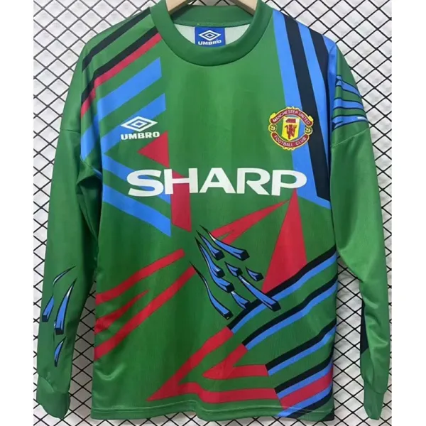 1992-1993 Man Utd Green Goalkeeper Long Sleeve Retro Soccer Jersey (长袖)