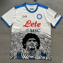 2021-22 Napoli White Commemorative Edition Fans Soccer Jersey