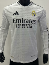 2024-25 RMA Home Long Sleeve Player Version Soccer Jersey (长袖球员)