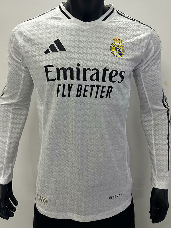 2024-25 RMA Home Long Sleeve Player Version Soccer Jersey (长袖球员)
