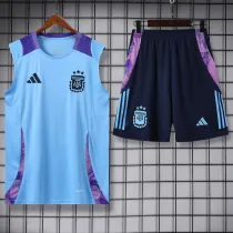 2024-25 Argentina Light blue Tank top and shorts suit