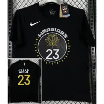 T223 WARRIORS GREEN #23 Black High Quality Casual T-Shirt