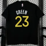 T223 WARRIORS GREEN #23 Black High Quality Casual T-Shirt