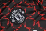 2024-25 Man Utd Red black Half Pull Tracksuit (半拉链)(匹印)