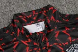 2024-25 Man Utd Red black Half Pull Tracksuit (半拉链)(匹印)