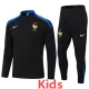 2024-25 France Black Kids Half Pull Tracksuit (童装)(半拉链)