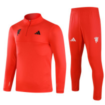 2024-25 Man Utd Red Half Pull Tracksuit (半拉链)