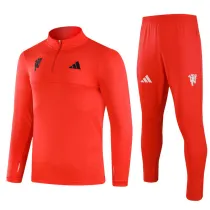 2024-25 Man Utd Red Half Pull Tracksuit (半拉链)