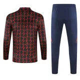 2024-25 Man Utd Red black Half Pull Tracksuit (半拉链)(匹印)