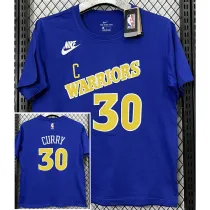 T185 Warriors CURRY #30 Blue High Quality Casual T-Shirt #C库里