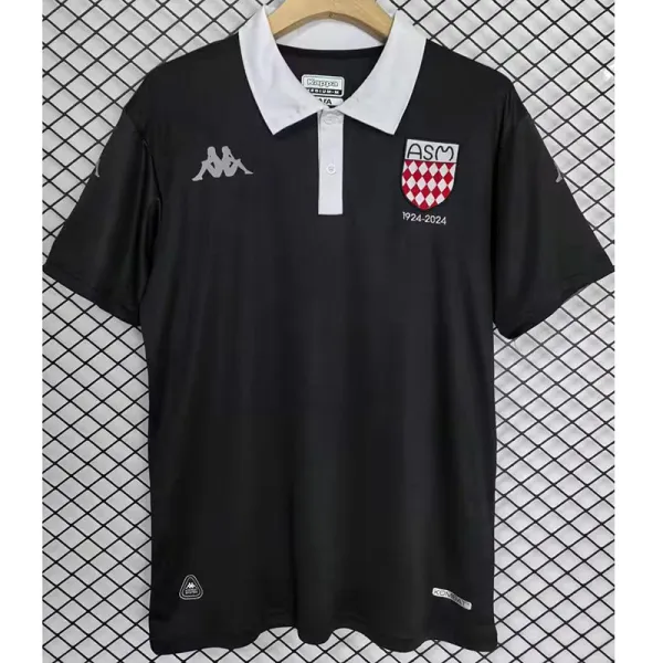 2024-25 Monaco Black 100th Anniversary Fans Soccer Jersey