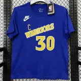 T185 Warriors CURRY #30 Blue High Quality Casual T-Shirt #C库里