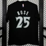T178 Wolves ROSE #25 Black High Quality Casual T-Shirt