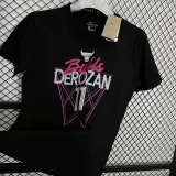 T166 BULLS DEROZAN #11 Black High Quality Casual T-Shirt